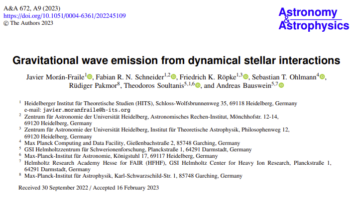 Gravitational wave emission from dynamical stellar interactions